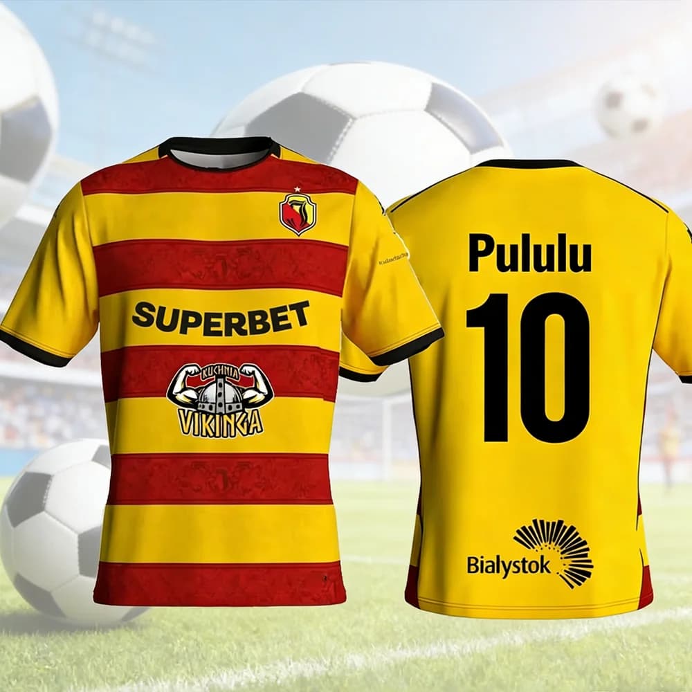 New 25/26 Białystok Football Match Jersey Polish Football T-shirt Jagiellonia Pululu 10 Football Jersey T-shirt Kids T-shirt
