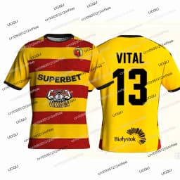 New 25/26 Białystok Football Match Jersey Polish Football T-shirt Jagiellonia Pululu 10 Football Jersey T-shirt Kids T-shirt