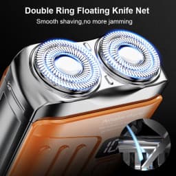 Electric Shaver Men Wet Dry Use Dual Blades Razor USB Rechargeable Mini Portable Face Beard Trimmer for Home Travel