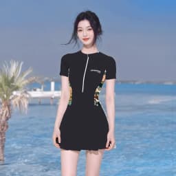 Swimsuit Women's One-piece Swimsuit New Cover Belly Slimming Conservative Hot Spring Swimming Pool Special Sports Swimsuit