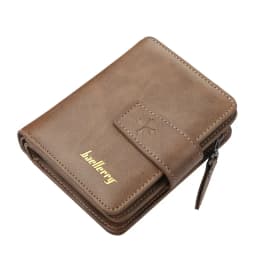 Baellerry Luxury Men's Wallet Vintage PU Leather Zipper Card Holder Male Purse Business Coin Holder