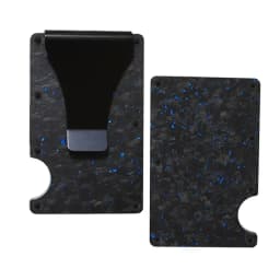 Men's RFID Blocking Wallet Metal Card Holder Slim Credit Card Case Carbon Fiber Business Bank Cardholder with Money Clip EDC