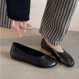 Soft Leather Casual Round-toe Flat Shoes for Ladies. 2026 Spring New Style. Simple and Comfortable for Daily Wear. Leather Shoes