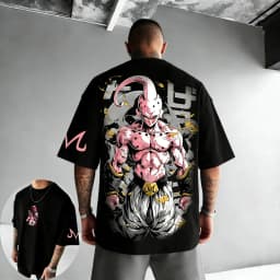 New Dragon Ball Anime Majin Buu Printed T-shirt 2026 Summer New Style Men's and Women's Casual Street Fashion Short Sleeve Top