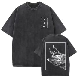 2026 Anime Chainsaw Man Vintage Washed T-shirt Hayakawa Aki Summon Kon Fox Devil Graphic T Shirt Men Women Casual Fashion Tshirt