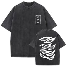 2026 Anime Chainsaw Man Vintage Washed T-shirt Hayakawa Aki Summon Kon Fox Devil Graphic T Shirt Men Women Casual Fashion Tshirt