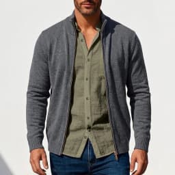 New Men's Casual Knitted Zipper Cardigan Jackets Spring Work Jumper Zip Sweater Long Sleeve Knitwear Autumn Gym Man Streetwear