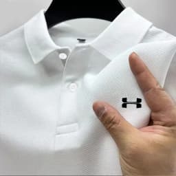 Summer new men's polo collar shirt, casual and versatile, high-quality short sleeved printed multi-color T-shirt top for busines