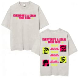 5 Seconds of Summer Everyone's A Star Album World Tour Vintage Washed T-shirts Men Women Gothic Hip Hop Style Oversized T Shirts