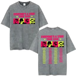 5 Seconds of Summer Everyone's A Star Album World Tour Vintage Washed T-shirts Men Women Gothic Hip Hop Style Oversized T Shirts