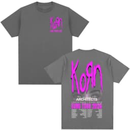 Korn Tour 2026 Merch T Shirt Fan Gifts Metal Gothic Rock Band T Shirts Men Women Clothing Cotton Oversized Short Sleeve T-shirt
