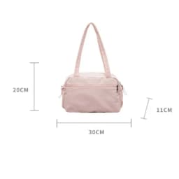 Fashion Solid Color Shoulder Bag Large Capacity Lightweight Tote Bags Nylon Handbag Women