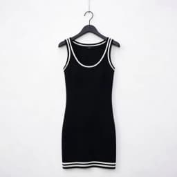 Fashion Patchwork Knitted Dress Sleeveless Bag Hip Vest Dress Women Summer Sexy Club Party Mini Vestido Y2k Sheath Sundress