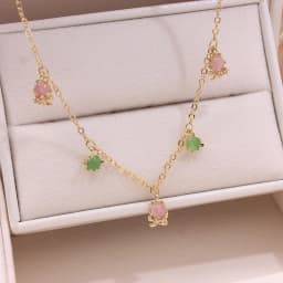 Ins Hot Sale Multicolor Crystal Ocean Animal Charm Pendant&necklaces for Women Delicate Starfish Chain Choker Necklaces