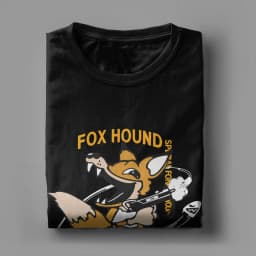 Men Metal Gear Solid Fox Hound Foxhound T Shirt Cotton Tops Casual Short Sleeve Crewneck Tee Shirt Graphic
