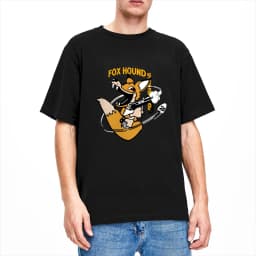 Men Metal Gear Solid Fox Hound Foxhound T Shirt Cotton Tops Casual Short Sleeve Crewneck Tee Shirt Graphic