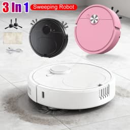 3 in 1 Robot Vacuum Rechargeable Vacuum Mop Robot Strong Suction Compact Cleaning Machine for Pet Hair Stubborn Dirt