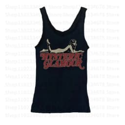 Aesthetic Vintage Ribbed Tank Streetwear Trendy New Model personality Clothes Year round clothing Unisex Short Sleeves Couples