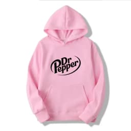 2026 Autumn Warm Dr Pepper Letter Printed Hoodies Street Men Fashion Fleece Sweatshirts Casual Unisex Pullover Tops Fashion Tre