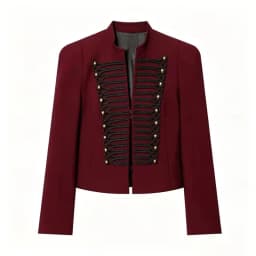 Women's Jacket Short Blazer Rope-Braided Decoration Gold Button Epaulette Women's Wear 2026 Spring Coat