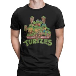 Ninja Turtles Multiple Smiles & Slices T Shirt for Men Cotton Cool T-Shirts Tee Shirt Short Sleeve Clothing 4XL 5XL 6XL