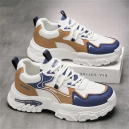2026 Spring New Men's Sports Shoes with Height-Increasing Thick Soles, Breathable and Versatile, Korean-Style Trendy Running Shoes Suitable for Outdoor Activities
