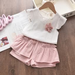 New Fashion Baby Clothes Suit Summer Children Girls Vest Shorts 2Pcs/Sets Toddler Clothing Infant Casual Costume Kids Tracksuits