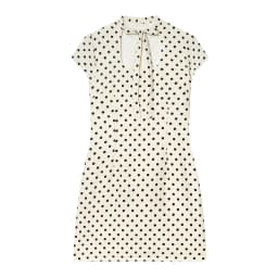 MUJER Polka Dot Women's Dress Bow Cut out Short Dresses for Women Summer Party Dresses 2026 Woman Short Sleeve Mini Dress Women