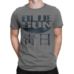 Men Blue Sun Logo Firefly Serenity T Shirts Cotton Tops Leisure Short Sleeve Round Collar Tees Gift Idea T-Shirt