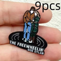 9pcs Rock Band Enamel Pins MusicSinger Series Brooch for Women Cartoon Badges on Backpack Hat Accessories Jewelry Gifts