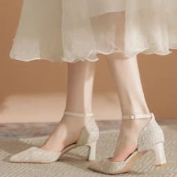 2026 New Summer Fashion Pointed Toe Buckle Latch Shoes Women High Heels Banquet Sexy Women Sandals Women Shoes 41656