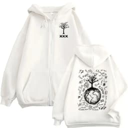 Rapper XXXTentacion Music Album 2026 Print Zipper Hoodie Men Women Casual Fashion Fleece Oversized Long Sleeve Jacket Sweatshirt