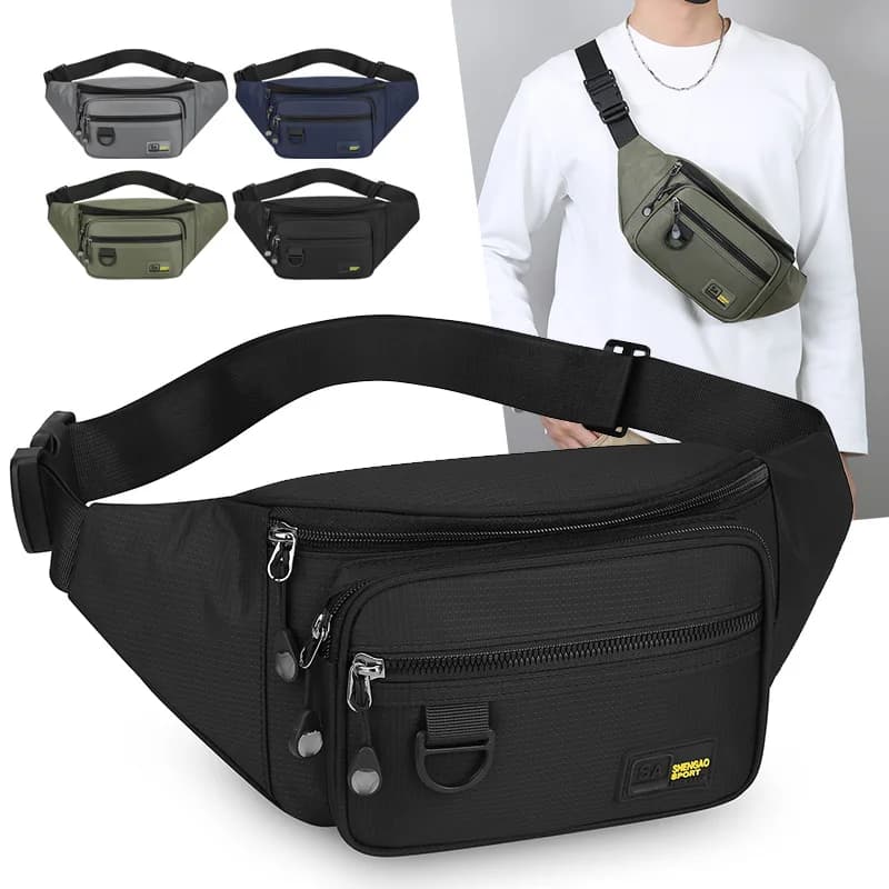 Waterproof Unisex Waist Pack – Functional Chest Sling Bag for Phone Wallet Outdoor Sports & Daily Use