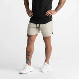 Men's Single Layer Woven Quick Dry Shorts, Solid Color 5 Inch Athletic Shorts for Running Gym Workout Casual