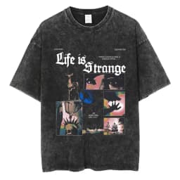 Hot Sale Game Life Is Strange Retro Washed T Shirt Men Women Casual Cotton Vintage T Shirts Unisex Fashion Oversized T-shirts