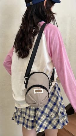 Korean Version of Ins-style Versatile Women's Crossbody Bag, Ruiying Hat, Trendy and Individualistic Men's Shoulder Bag