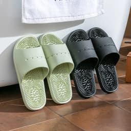 Summer Slippers for Men PVC Massage Soft Non-slip Solid Color Comfortable Bathroom Shoes Casual Women Indoor Home Sandals