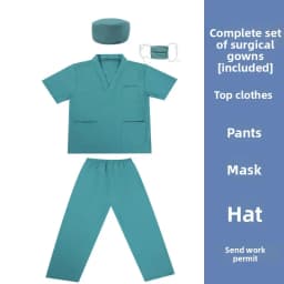 Children’s Doctor Nurse Costume Set Role-Play Pretend Uniform Preschool Education School Performance Outfit for Kids