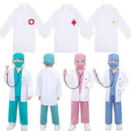 Children’s Doctor Nurse Costume Set Role-Play Pretend Uniform Preschool Education School Performance Outfit for Kids