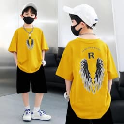 Nickelodeon Spring and Summer Multi-purpose Children's Pure Cotton T-shirt Soft and Skin-Friendly Large Size for Boys and Girls