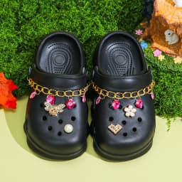 Kids' Glitter Clog, Lightweight EVA Garden Shoes, Waterproof Non-Slip Sandals, Comfortable Slip-On Shoes for Indoor Outdoor 1214