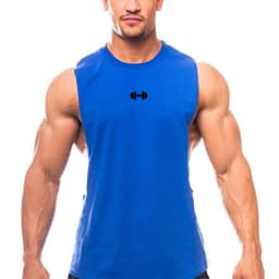 Summer Cotton Breathable Side Slits Tank Tops Mens Gym Fitness Vests Bodybuilding Muscle Sleeveless Singlets Workout Shirts