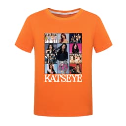Camiseta KATSEYE Kpop Tshirt Kids 2026 Summer Clothes Youth Girls Short Sleeve Tops Boys Fashion Streetwear Children Clothing