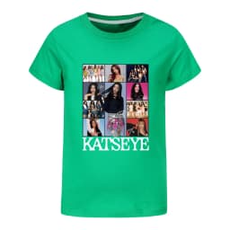 Camiseta KATSEYE Kpop Tshirt Kids 2026 Summer Clothes Youth Girls Short Sleeve Tops Boys Fashion Streetwear Children Clothing