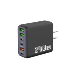 240W 6-Port Fast Charger, PD QC 3.0 USB C Charger for iPhone 15 Pro Samsung S24, Multi-Port PD QC Charging Adapter for iPhone