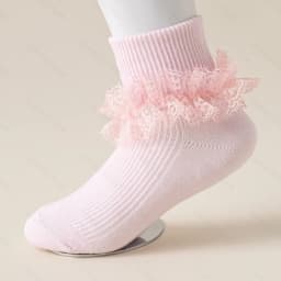 5 pairs of lovely lace princess socks-suitable for young girls, soft polyester blended, machine washable and comfortable in all