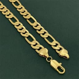 Luxury 18K Gold real gold 10MM three than a men's and women's geometric necklace