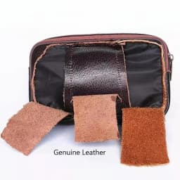 New Genuine Leather Handbag For Men Women, Large Capacity Clutch Bag With Double Zipper, Soft Money Wallet & Mobile Phone Pocket