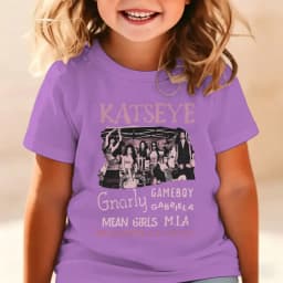Youth Girl Cotton Streetwear Hot Katseye Print T Shirt Kids Summer Clothes Girls Short Sleeve T-Shirt Children's Fashion Tops