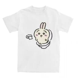 Anime Chikawa Toilet Time Printed T-shirt Men's and Women's T-shirt Men's Top Sports T-shirt 2026 Summer New Tee Streetwear